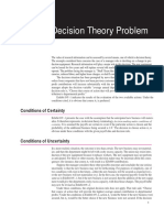 Decision Theory Problem for Marketing Research