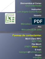 Instrucciones del curso Excel