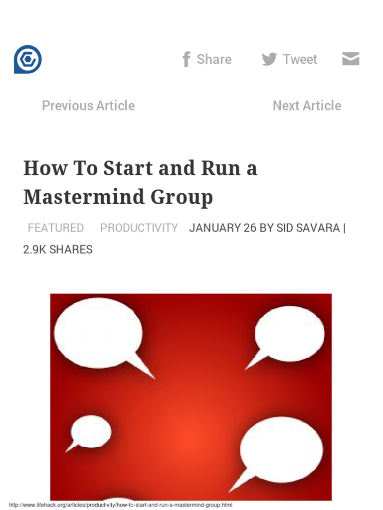 Mastermind Group Guide | PDF | Goal | Psychological Concepts