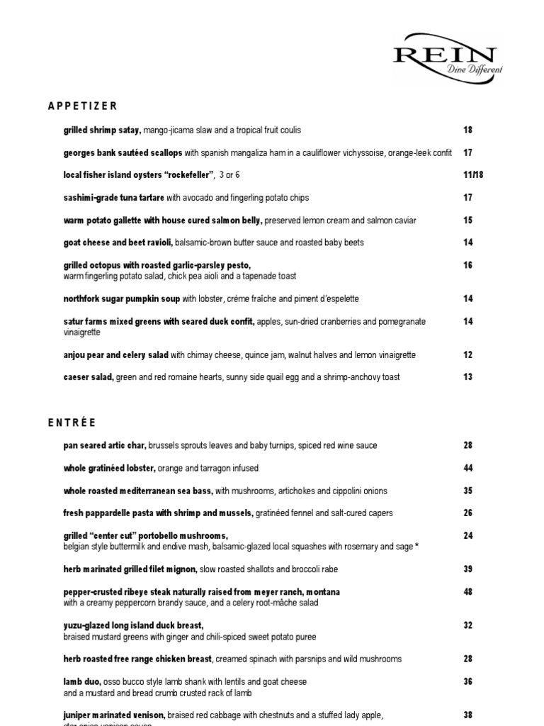 Garden City Hotel Organic Menu Highlights | PDF | Salad | Foods