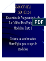 NMX-CC-017_1 ISO Requisitos de Aseguramiento de La Calidad Para Equipo de Medición. Parte 1.pdf
