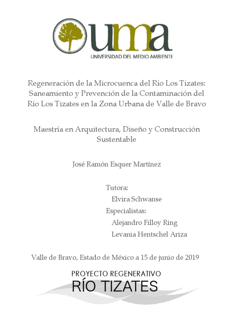 Proyecto de Titulación - José Ramón Esquer | PDF | Río | Agua