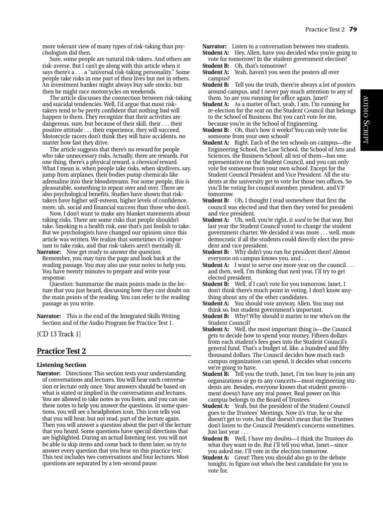 Audio Scripts - Practice Test 2 PDF | PDF | Uncle Tom's Cabin | Harriet ...