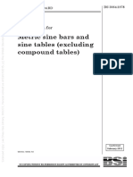 BS 3064 (2012) Specification For Metric Sine Bars and Sine Tables (Excluding Compound Table)