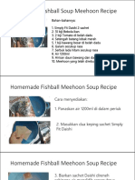 Homemade Fishball Soup Meehoon Recipe PDF