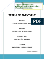 Teoría de inventario y cálculo de lote económico (EQQ