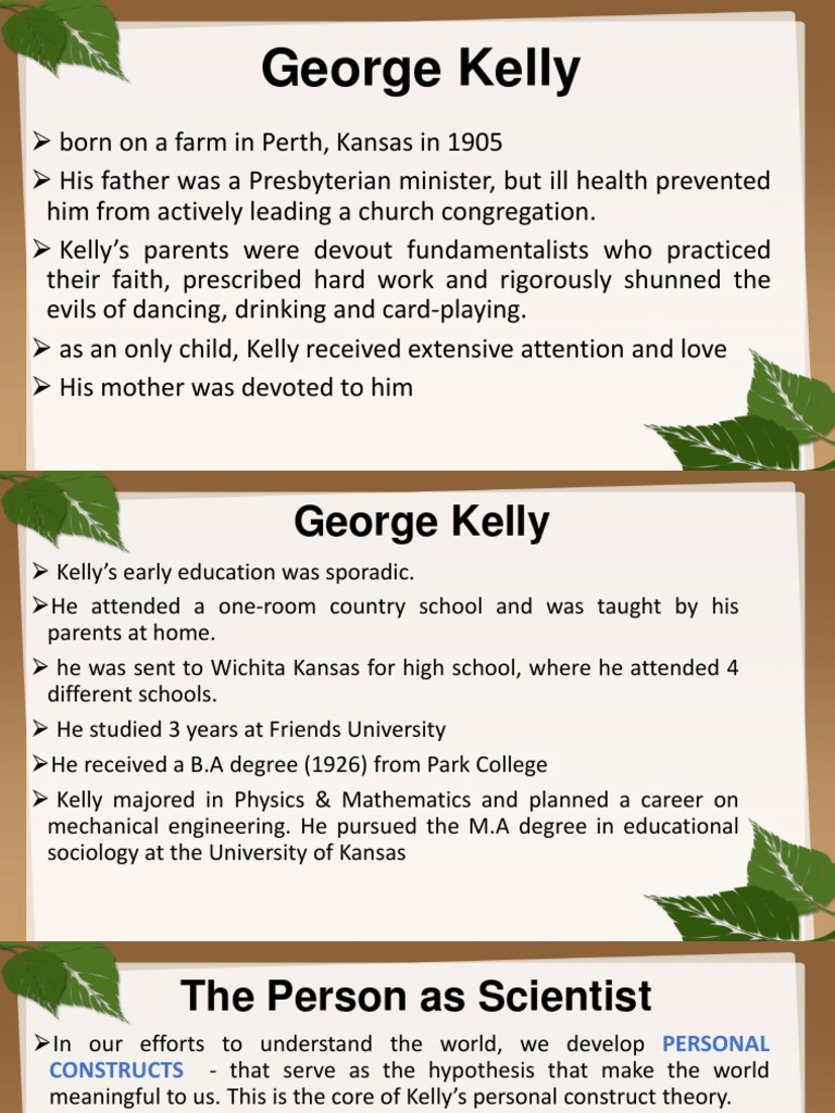 George Kelly - Personal Construct | PDF | Perception | Emotions