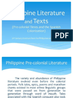 Philippine Literature During The Precolonial Period