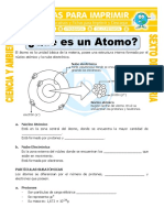 Ficha Que Es Un Atomo para Sexto de Primaria