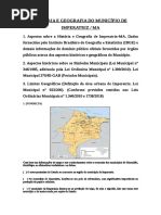 TREZENTÃO DE GEOGRAFIA E HISTÓRIA DE IMPERATRIZ