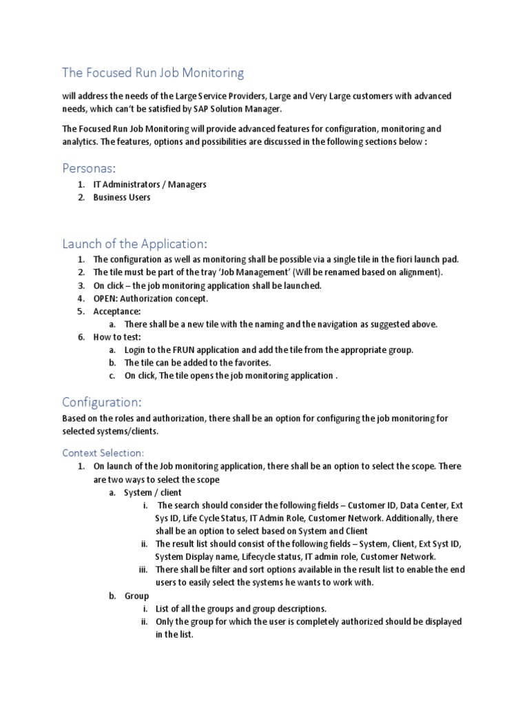 Focused Run Job Monitoring Overview | PDF | Information Technology ...