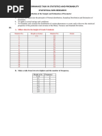 Performance Task in Statistics and Probability