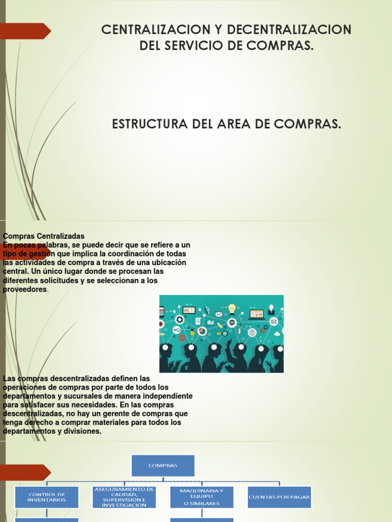 Centralización y Descentralización en Compras | PDF | Finanzas y dinero