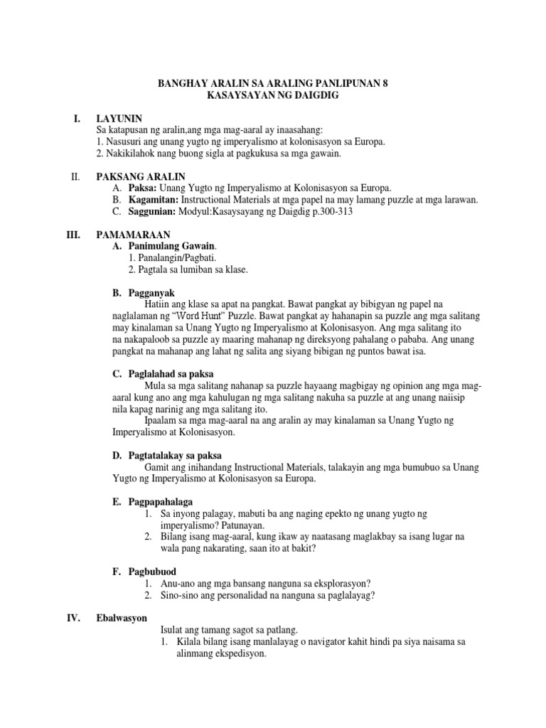 BANGHAY | PDF