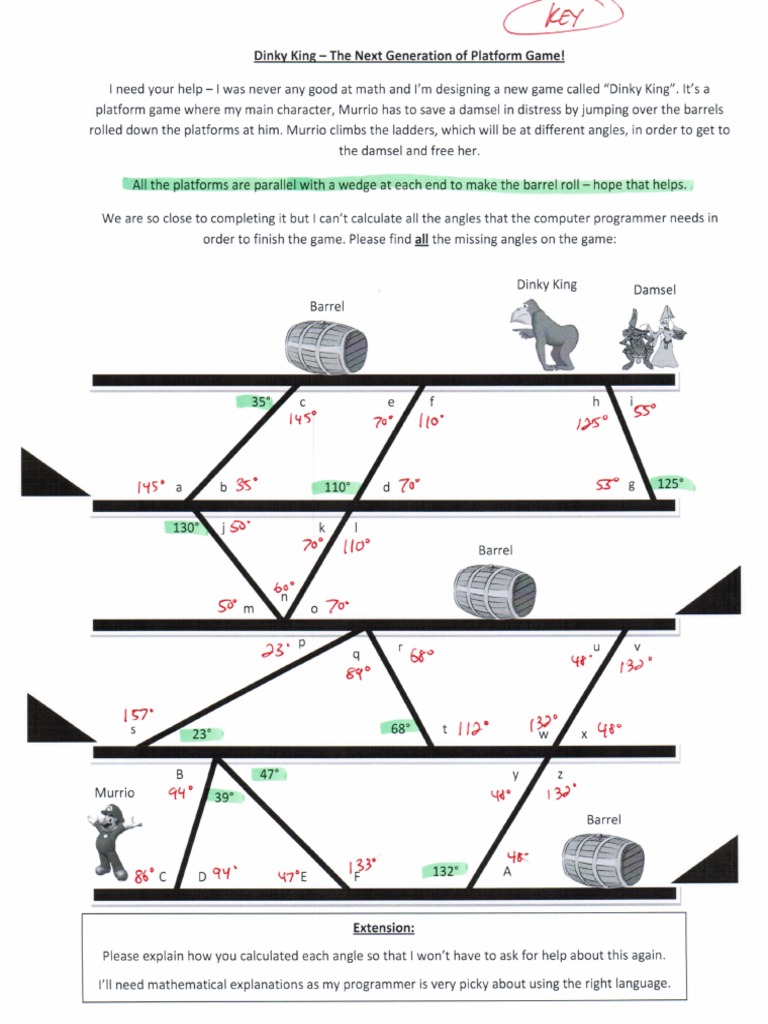 Dinky King Answer Key PDF