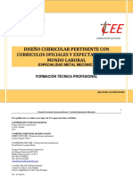 3 Diseno Curricular Metal Mecanica Ajustado 1 PDF