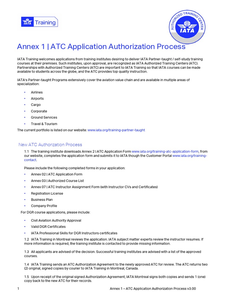 ATC Application Authorization Guide | PDF | Air Traffic Control | Business