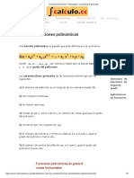 Funciones Polinómicas. Propiedades y Características Generales - PDF