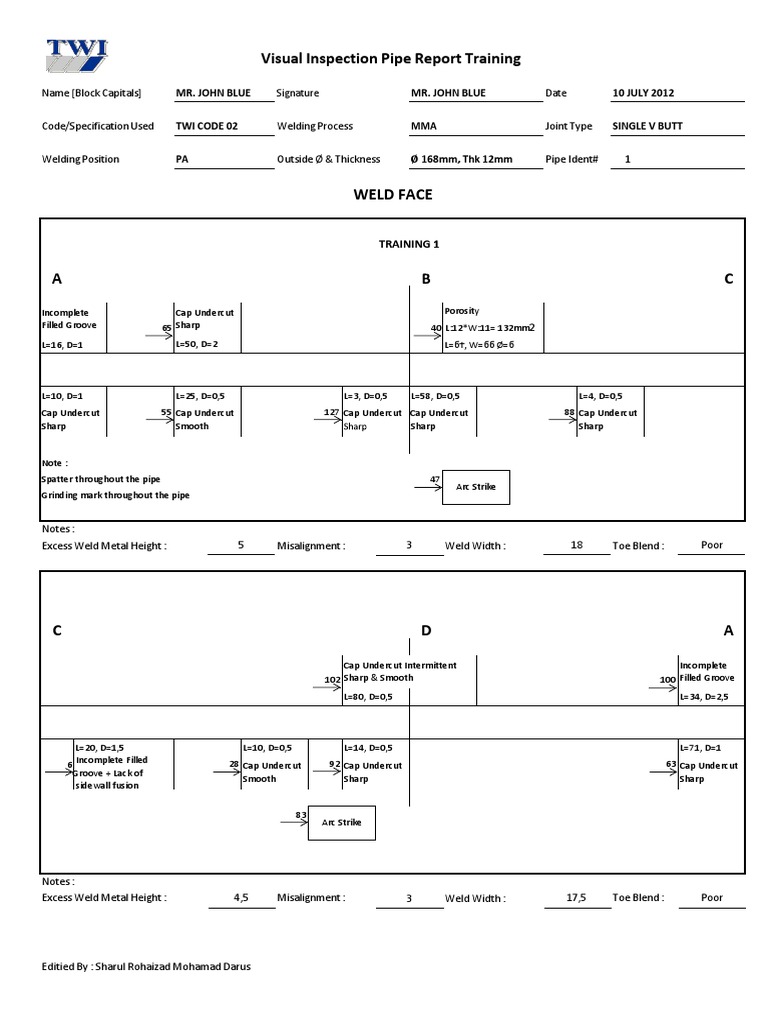 CSWIP 3.1 Pipe Inspection Training | PDF | Porosity | Welding
