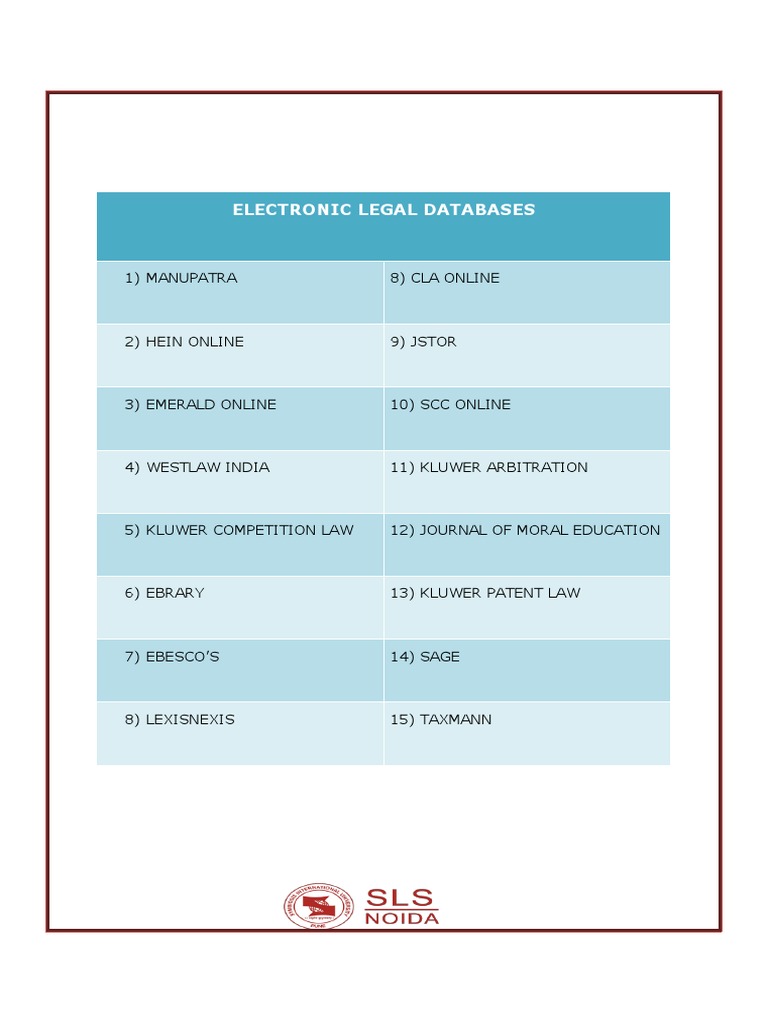 Electronic Legal Databases PDF Lexis Nexis