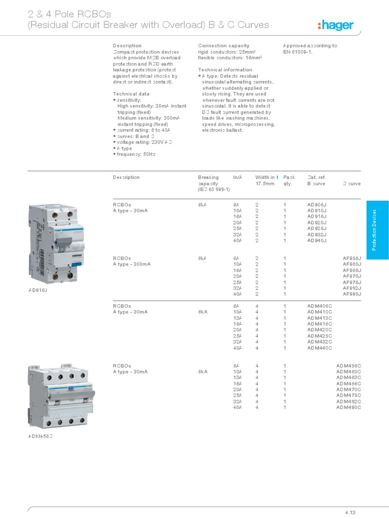RCBOs | PDF | Equipment | Power (Physics)