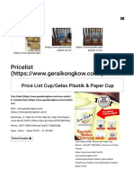 Sablon Gelas Plastik & Paper Cup - Pricelist - Gerai Kongkow