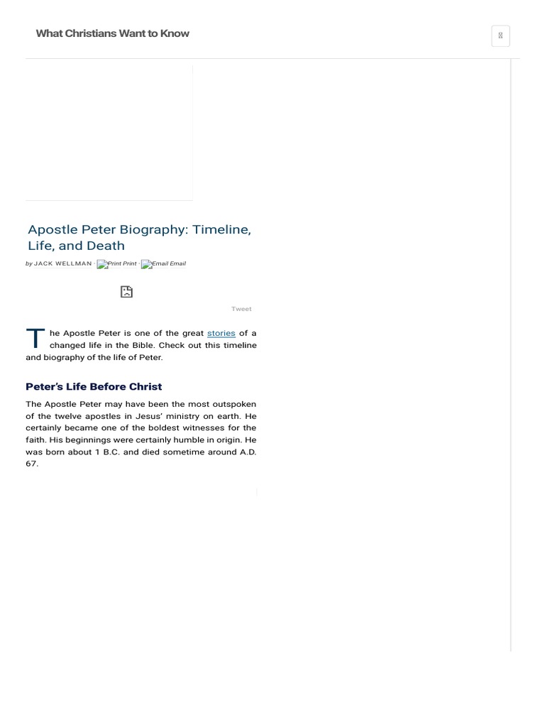 APOSTLE PETER BIOGRAPHY TIMELINE LIFE AND DEATH intelligence overview