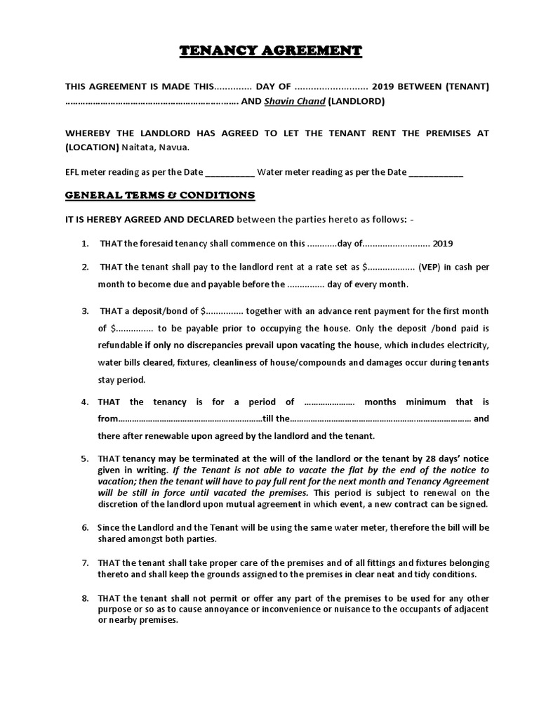 TENANCY AGREEMENT (S) | PDF | Leasehold Estate | Landlord