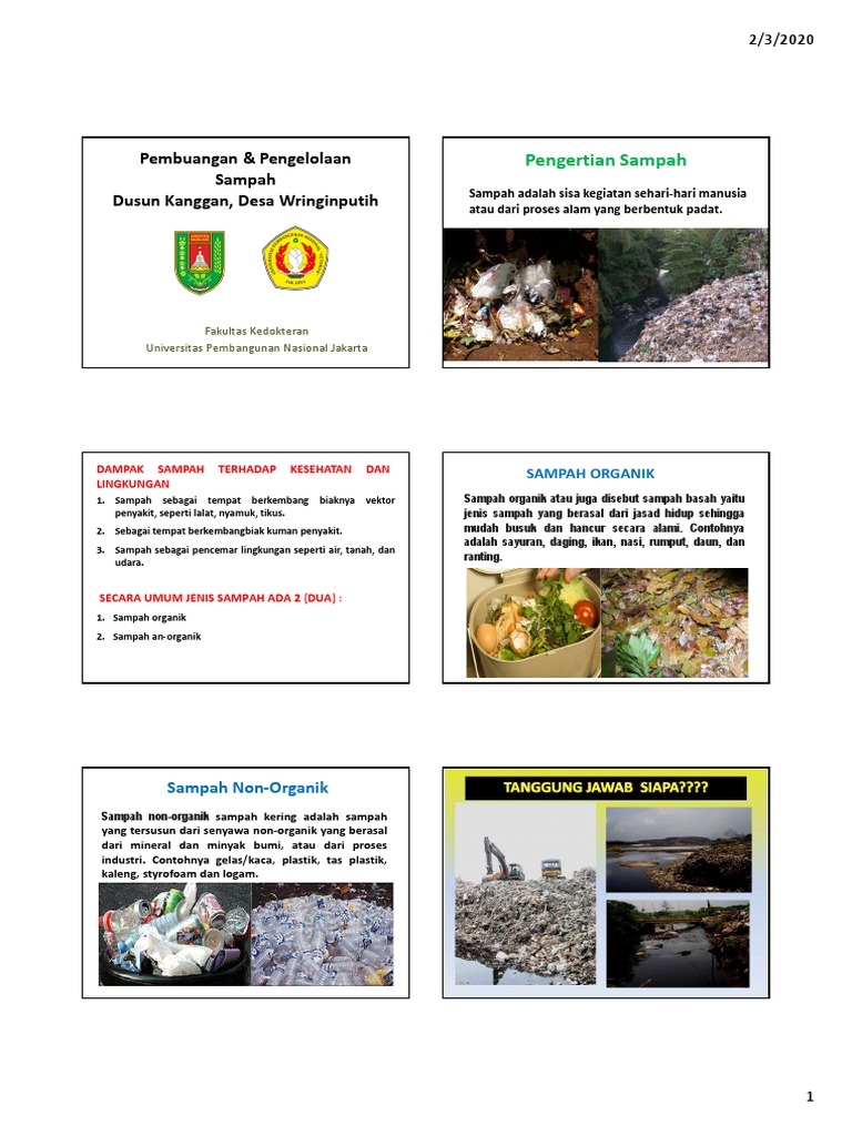 Penyuluhan Tentang Pengelolaan Sampah untuk Masyarakat Desa Sikabau