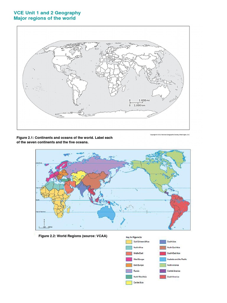 Major Regions of The World | PDF | Travel | Science & Mathematics
