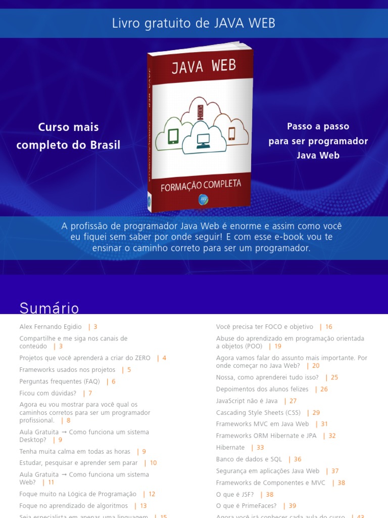 Formacao Completa Java Web Alex Fernando Egidio | PDF | Algoritmos ...