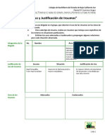 Actividad Uso y Justificación de Insumos