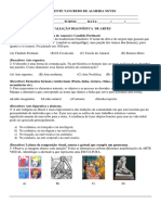 Avaliação Diagnostica Artes 7°ano