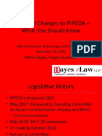 Bill C-29 Pipeda Reform Oba Nov 30 2010
