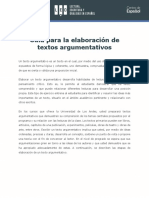 Guía para La Elaboración de Textos Argumentativos