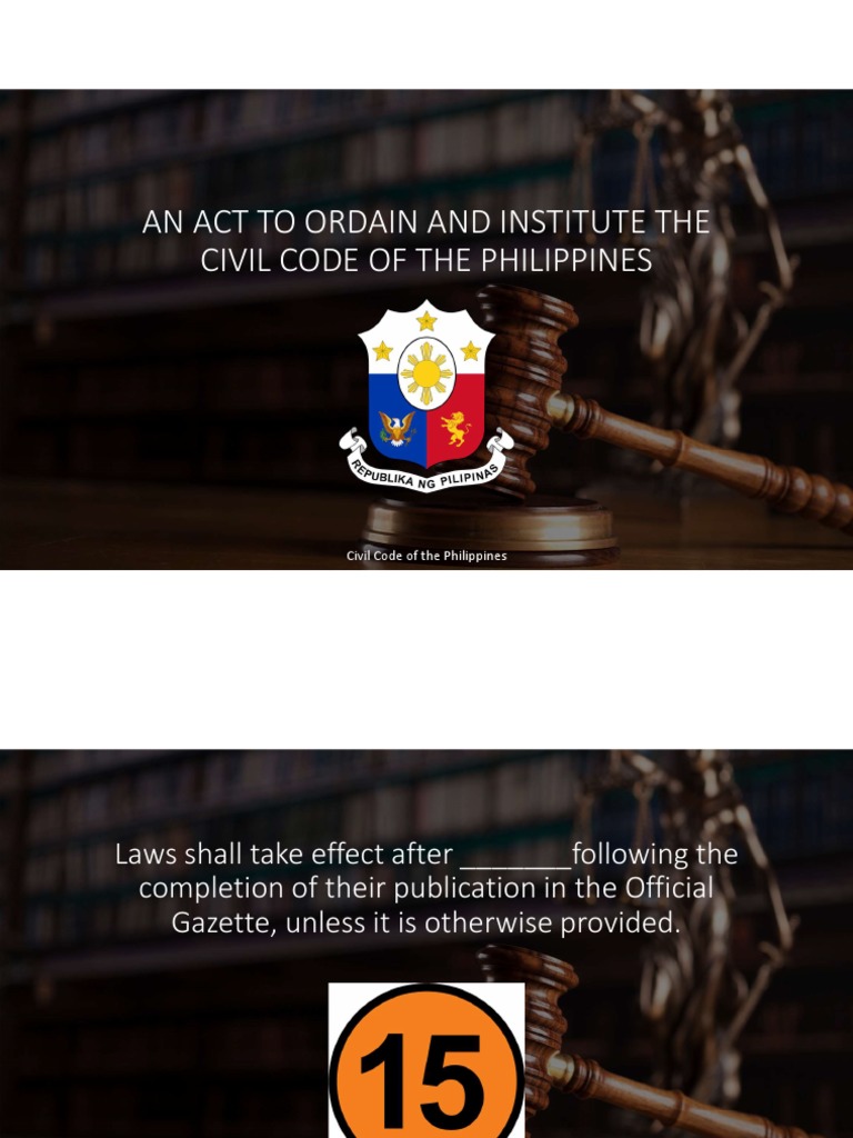 Civil Code of The Philippines PDF Easement Marriage