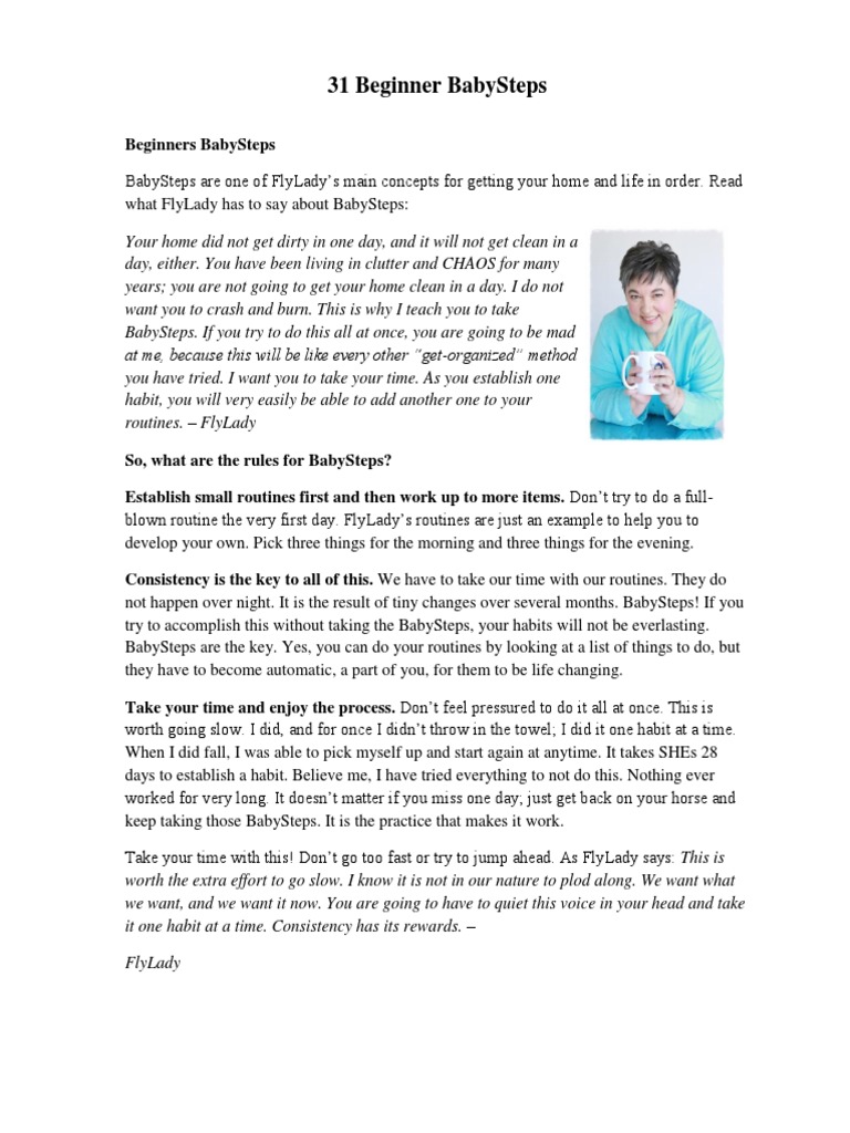 31 Essential BabySteps for Beginners | PDF | Bathroom | Laundry