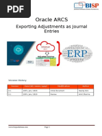 Oracle ARCS Exporting Adjustments As Journal Entries