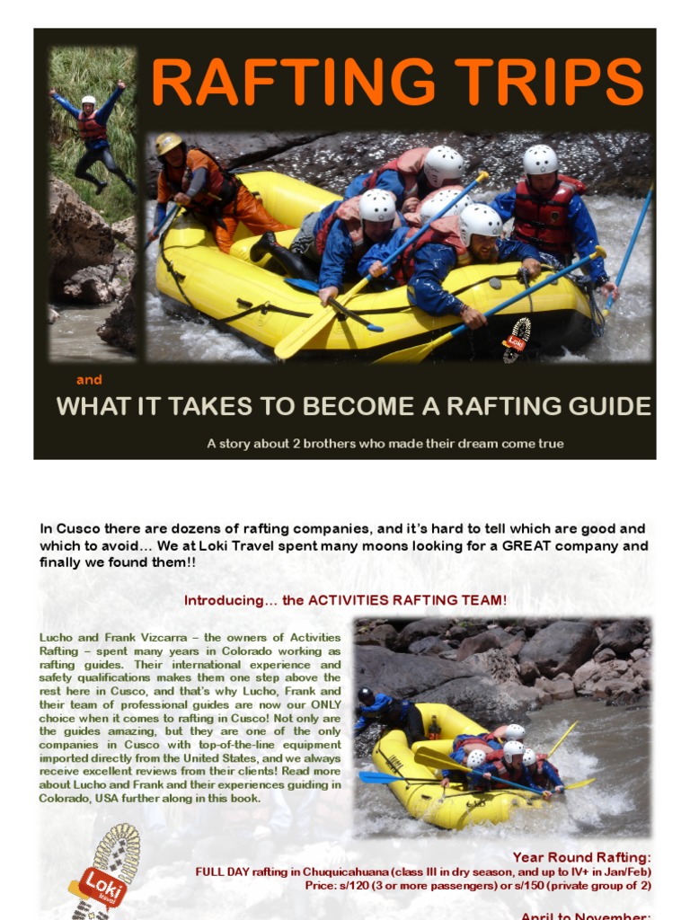 Become a Rafting Guide in Cusco | PDF | Leisure | Clothing