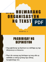 Mga Hulwarang Organisasyon NG Teksto