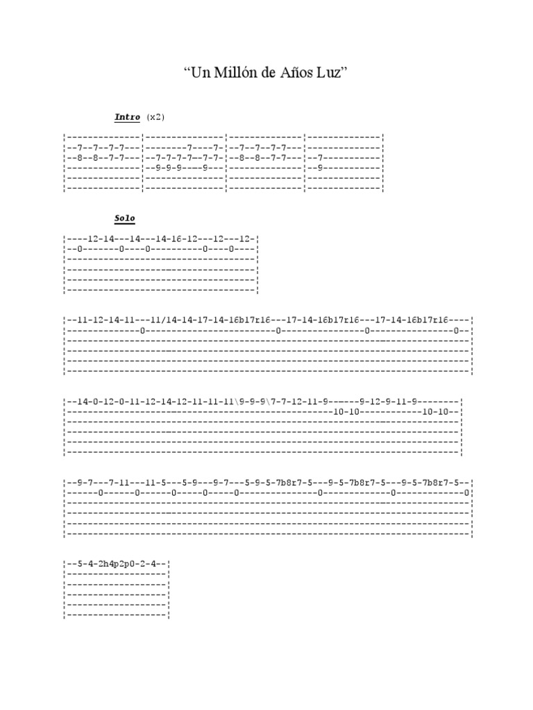 Un Millón de Años Luz Tab PDF Entretenimiento (general)