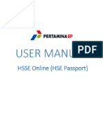 User Manual Pendaftaran HSE Passport Online Kontraktor