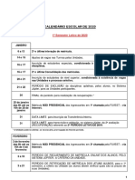 Calendário Escolar 2020 PDF