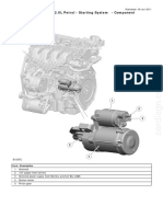 GTDi 2.0L Petrol Starting System Diagnosis