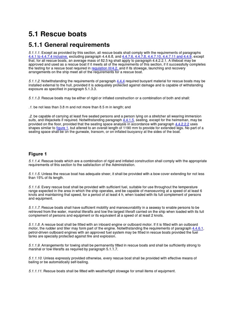 Rescue Boat Lsa 5.1 PDF Rudder Ships
