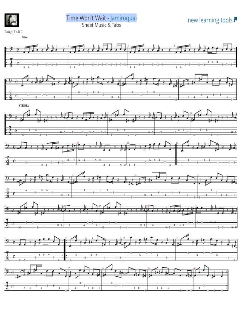 TOM WAITS BIG TIME 楽譜　ギタースコア ☆「アズ・タイム・ゴーズ・バイ」As Time Goes By / ソロギター