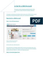 How To Sign Up For A QQ Account PDF