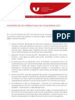 Manifiesto Del Dia Internacional Del Voluntariado 2010