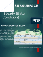 Basic Subsurface Flow Steady State Condition