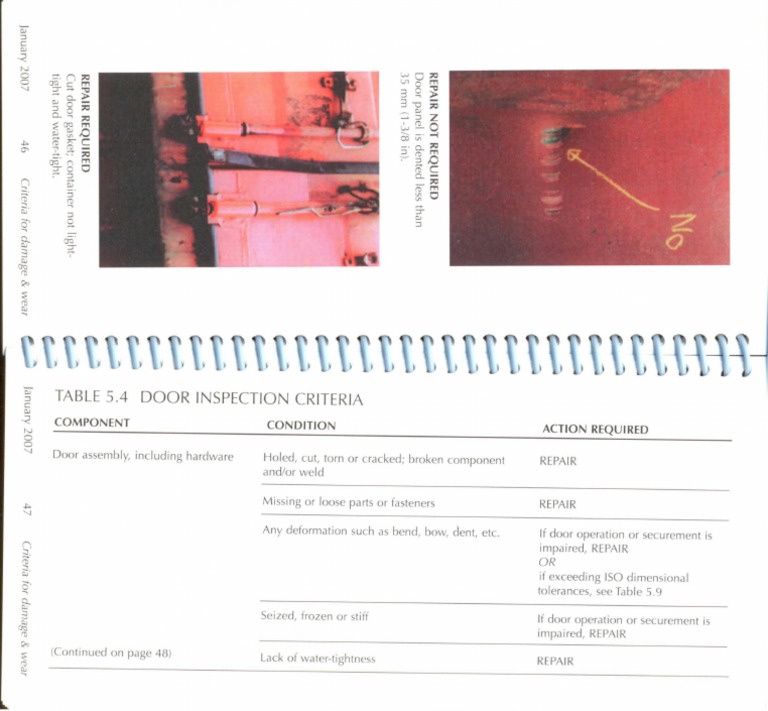 Guid For Open Top Container (Equipment Inspection) 23 | PDF